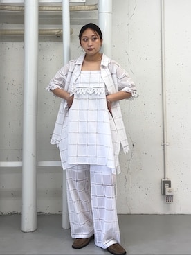 「KBF（ケイビーエフ）のアイテム（シューズ）」を使った、蝶ちゃんさん（レディース・158cm）の春コーディネート