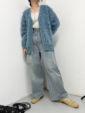 「158cm」｜「アイテム（ローファー）」を使った、蝶ちゃんさん（レディース・158cm）の秋コーディネート