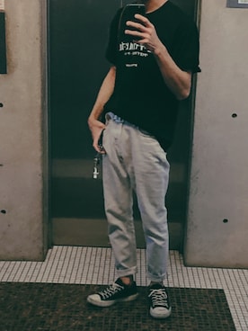 「Acne Studios（アクネストゥディオズ）のアイテム（シューズ）」を使った、ｼﾒｼﾞさん（メンズ・176cm）の夏コーディネート