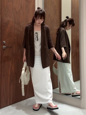 「アイテム（ボディバッグ/ウエストポーチ）」を使った、manakaさん（レディース・162cm・20代）の夏コーディネート