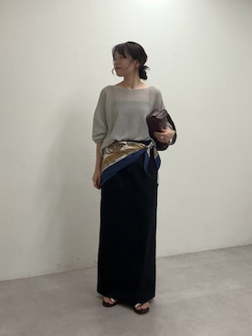 「チノスカート」｜manakaさん（レディース・162cm）の夏コーディネート