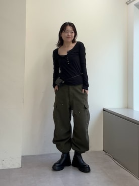 「GALLARDAGALANTE（ガリャルダガランテ）のアイテム（ネックレス）」を使った、manakaさん（レディース・162cm）の夏コーディネート