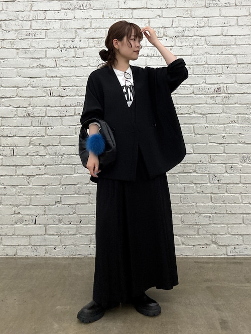 SACHIKOコラボ】ジャージードルマンジャケット（ノーカラージャケット