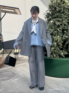 「アイテム（テーラードジャケット）」を使った、manakaさん（レディース・162cm・20代）の冬コーディネート