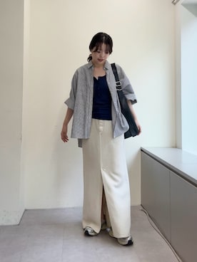 「GALLARDAGALANTE（ガリャルダガランテ）のアイテム（ネックレス）」を使った、manakaさん（レディース・162cm）の夏コーディネート
