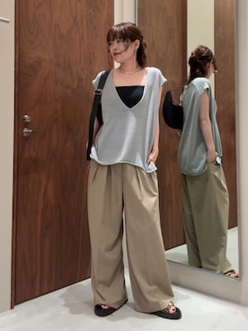 「アイテム（ボディバッグ/ウエストポーチ）」を使った、manakaさん（レディース・162cm・20代）の夏コーディネート
