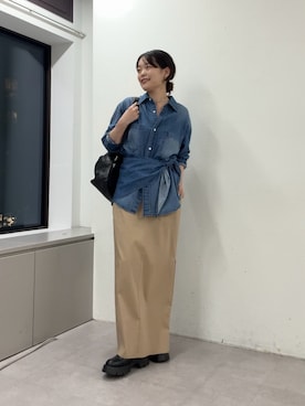 「タイトスカート」｜manakaさん（レディース・162cm）の秋コーディネート