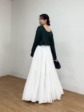 「PEAS（ピース）のアイテム」を使った、manakaさん（レディース・162cm）の夏コーディネート