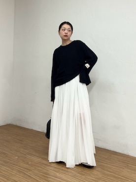 「PEAS（ピース）のアイテム」を使った、manakaさん（レディース・162cm）の夏コーディネート
