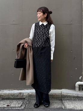 「アイテム（ワンピース）」を使った、manakaさん（レディース・162cm・20代）の冬コーディネート