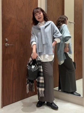 manakaさん（レディース・162cm）の冬コーディネート