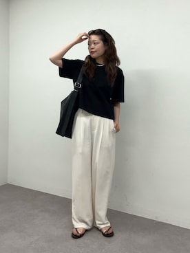 「アイテム（チョーカー）」を使った、manakaさん（レディース・162cm）の春コーディネート