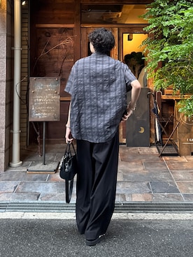 「YOLO（ヨーロ）のアイテム（ベルト、ブラック系）」を使った、gucciさん（メンズ・177cm）の夏コーディネート