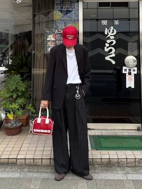 「adidas Originals（アディダスオリジナルス）の＜adidas＞ TOBACCO GRUEN/スニーカー（スニーカー、ブラウン系）」を使った、gucciさん（メンズ・177cm）の夏コーディネート