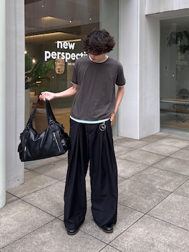 「libertéのアイテム（Tシャツ/カットソー、その他）」を使った、gucciさん（メンズ・177cm）の夏コーディネート