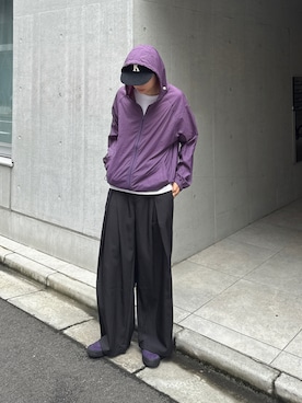 「CONVERSE（コンバース）のCS LOAFER II SK　33701870（ローファー、パープル系）」を使った、gucciさん（メンズ・177cm）の夏コーディネート