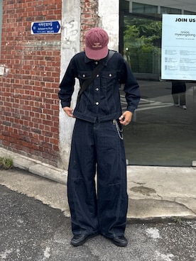 「us.のアイテム（キャップ、レッド系）」を使った、gucciさん（メンズ・177cm）の秋コーディネート