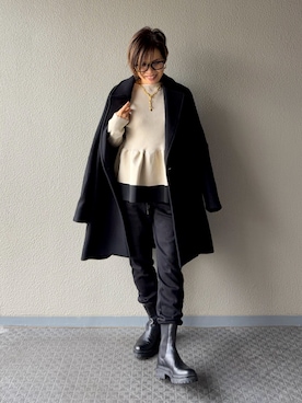 「アイテム（ブーツ）」を使った、Yoko  Ishibashiさん（レディース・153cm）の秋コーディネート