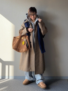 「アイテム（スウェットパンツ）」を使った、Yoko  Ishibashiさん（レディース・153cm）の秋コーディネート