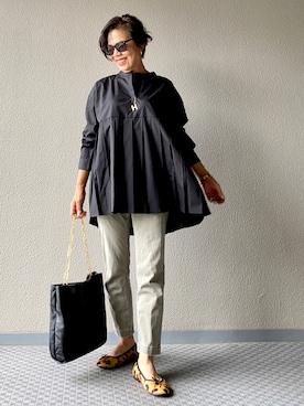 「おちびさん」｜「アイテム（アクセサリー）」を使った、Yoko  Ishibashiさん（レディース・153cm）の秋コーディネート