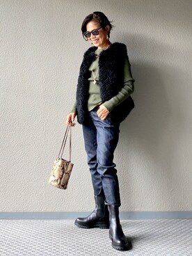 Yoko Ishibashiさん(レディース・153cm)の秋コーディネート