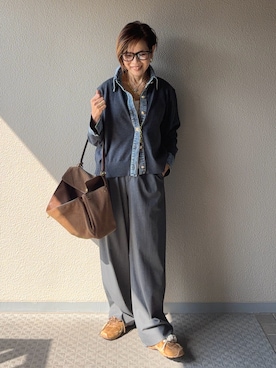 「miu miu（ミュウミュウ）のアイテム」を使った、Yoko  Ishibashiさん（レディース・153cm）の春コーディネート