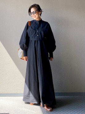 「おちびさん」｜「アイテム（ワンピース/ドレス）」を使った、Yoko  Ishibashiさん（レディース・153cm）の秋コーディネート