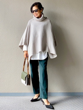 「おちびさん」｜「アイテム（パンプス）」を使った、Yoko  Ishibashiさん（レディース・153cm）の秋コーディネート