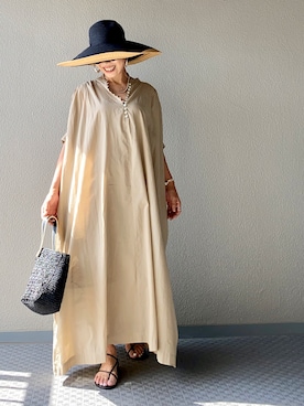 「おちびさん」｜「アイテム（ワンピース/ドレス）」を使った、Yoko  Ishibashiさん（レディース・153cm）の夏コーディネート