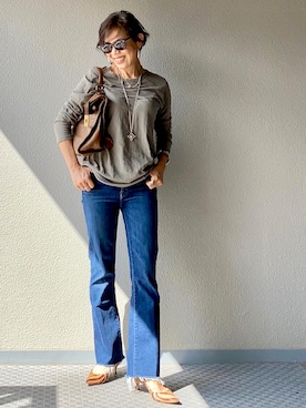 「おちびさん」｜「アイテム（パンプス）」を使った、Yoko  Ishibashiさん（レディース・153cm）の秋コーディネート