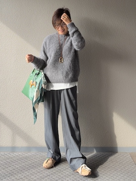 「アイテム（Tシャツ/カットソー）」を使った、Yoko  Ishibashiさん（レディース・153cm）の秋コーディネート