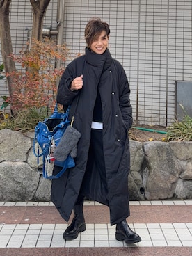 「アイテム（手袋）」を使った、Yoko  Ishibashiさん（レディース・153cm）の冬コーディネート