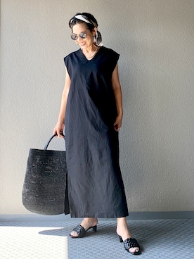 「おちびさん」｜「アイテム（ワンピース/ドレス）」を使った、Yoko  Ishibashiさん（レディース・153cm）の夏コーディネート
