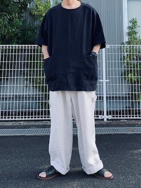 「confect（コンフォクト）のアイテム」を使った、kazuさん（メンズ・170cm）の夏コーディネート
