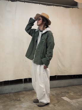 「アイテム（サンダル）」を使った、kazuさん（メンズ・170cm）の冬コーディネート