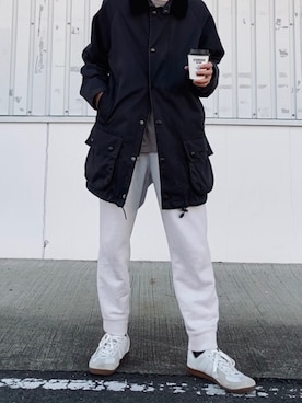 「ジャーマントレーナー」｜「アイテム（その他アウター）」を使った、kazuさん（メンズ・170cm）の冬コーディネート