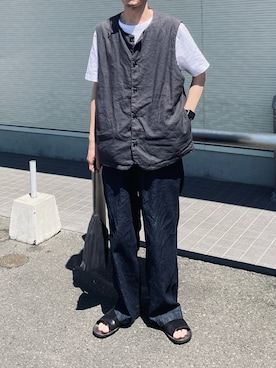 ネストローブ　コンフェクト　リネンベスト　黒 ダスティリネンベスト | KITTE丸の内店 | CONFECT Shop Blog