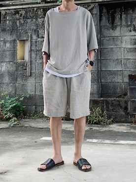「confect（コンフォクト）のアイテム」を使った、kazuさん（メンズ・170cm）の夏コーディネート
