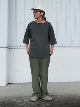 「アイテム（サンダル）」を使った、kazuさん（メンズ・170cm）の夏コーディネート