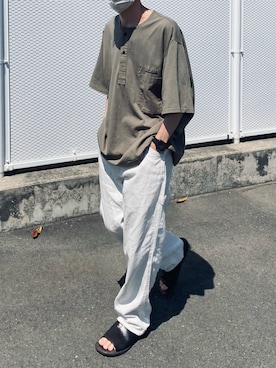 「ARMY TWILL（アーミーツイル）のアイテム（トップス）」を使った、kazuさん（メンズ・170cm）の春コーディネート