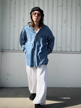 「アイテム（サンダル）」を使った、kazuさん（メンズ・170cm）の秋コーディネート