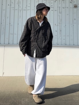 「アイテム（サンダル）」を使った、kazuさん（メンズ・170cm）の冬コーディネート