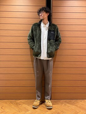 「Champion（チャンピオン）のアイテム（ブルゾン）」を使った、tk.TAKEO KIKUCHI 国分寺マルイさん（メンズ・182cm）の秋コーディネート