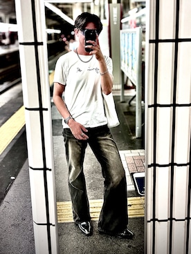 「アイテム（デニムパンツ）」を使った、Z.Yさん（メンズ・178cm・30代）の夏コーディネート