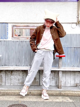 「MERCURY（マーキュリー）のアイテム」を使った、ちゃまさん（レディース・155cm）の秋コーディネート