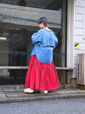 「proef（プロエフ）のアイテム」を使った、ちゃまさん（レディース・155cm）の秋コーディネート