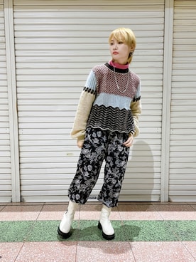 「TAUPE（トープ）のアイテム」を使った、ちゃまさん（レディース・155cm）の秋コーディネート