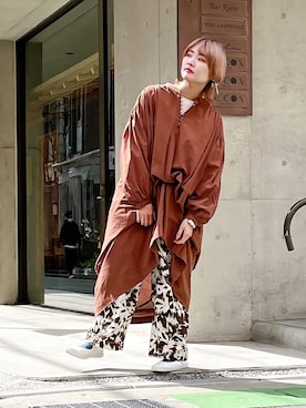 「STOF（ストフ）のアイテム」を使った、ちゃまさん（レディース・155cm）の春コーディネート