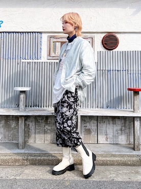 「STOF（ストフ）のアイテム」を使った、ちゃまさん（レディース・155cm）の冬コーディネート