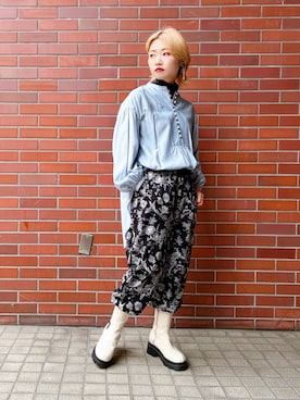 「厚底」｜「アイテム（その他）」を使った、ちゃまさん（レディース・155cm）の冬コーディネート